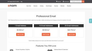 
                            3. Professional Email - eNom - domain name, web site hosting, email ...