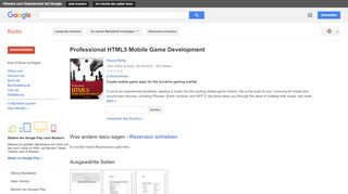 
                            11. Professional HTML5 Mobile Game Development - Google Books-Ergebnisseite