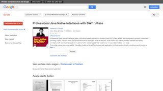
                            13. Professional Java Native Interfaces with SWT / JFace
