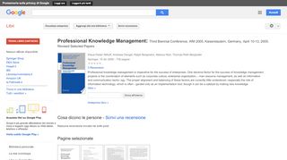 
                            11. Professional Knowledge Management: Third Biennial Conference, WM ... - Risultati da Google Libri