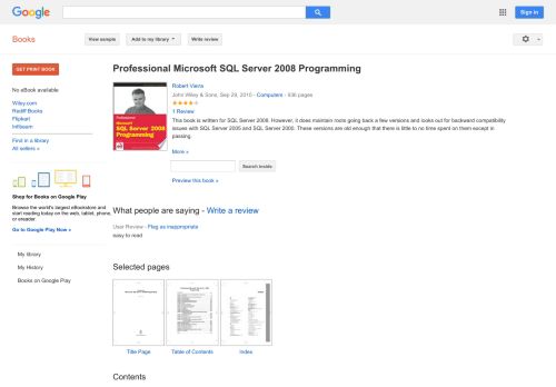 
                            11. Professional Microsoft SQL Server 2008 Programming - Google बुक के परिणाम