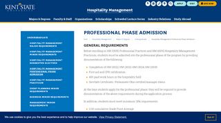 
                            10. Professional Phase Admission | Hospitality Management | Kent State ...