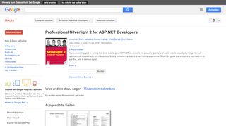 
                            9. Professional Silverlight 2 for ASP.NET Developers
