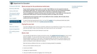 
                            5. Professional skills tests - Book and pay for the professional skills tests ...