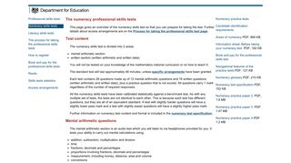 
                            3. Professional skills tests - Numeracy skills tests - Skills