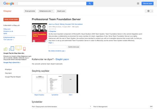 
                            13. Professional Team Foundation Server - Google Kitaplar Sonucu