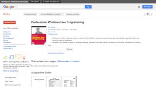 
                            12. Professional Windows Live Programming