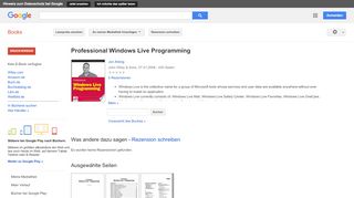 
                            9. Professional Windows Live Programming