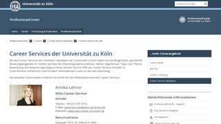 
                            5. ProfessionalCenter: Career Services der UzK