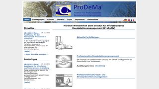 
                            2. Professionelles Deeskalationsmanagement (ProDeMa): Home