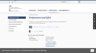 
                            4. Professoren und LfbA - Fachbereich Informatik