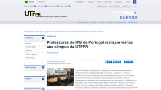 
                            8. Professores do IPB de Portugal realizam visitas aos câmpus da UTFPR