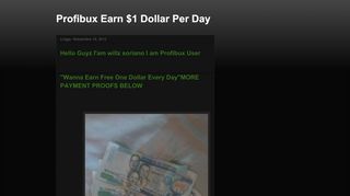 
                            5. Profibux Earn $1 Dollar Per Day