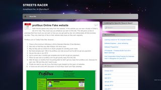 
                            10. profibux Online Fake website | STREETS RACER