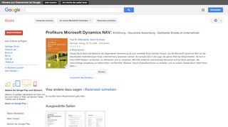 
                            7. Profikurs Microsoft Dynamics NAV: Einführung - Souveräne Anwendung - ...