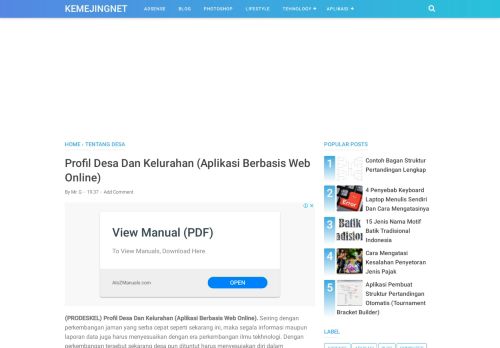 
                            13. Profil Desa Dan Kelurahan (Aplikasi Berbasis Web Online ...