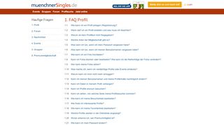 
                            12. Profil - FAQ - Die Singlebörse für München - Münchner Singles