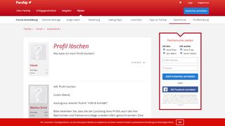 
                            2. Profil löschen - Parship