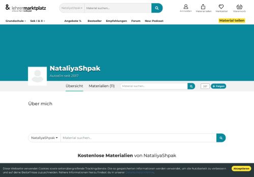 
                            10. Profil von NatalieW | lehrermarktplatz.de