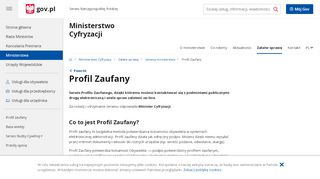 
                            8. Profil Zaufany (eGO) - Ministerstwo Cyfryzacji - Portal gov.pl