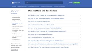 
                            11. Profilbild und Titelbild hinzufügen | Facebook-Hilfebereich | Facebook