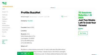 
                            7. Profile: BuzzNet | TechCrunch