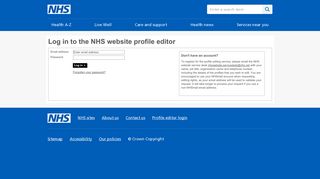 
                            9. Profile editor login - NHS