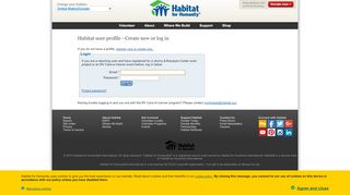 
                            3. Profile Login -- Habitat for Humanity Int'l