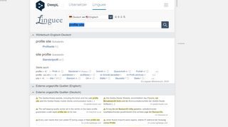 
                            13. profile site - Deutsch-Übersetzung – Linguee Wörterbuch