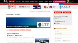 
                            9. Profile Universiti Teknologi Petronas (UTP) - Where To ...