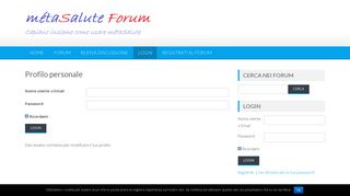 
                            5. Profilo personale – Metasalute Forum