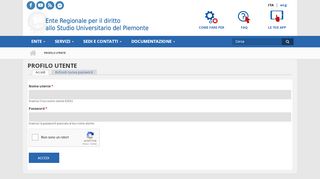 
                            3. Profilo utente - EDISU Piemonte