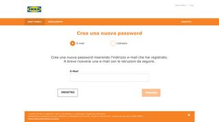 
                            4. Profilo utente - Nuova Password - Ikea