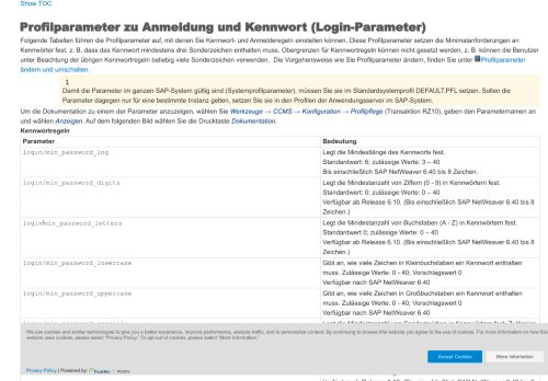 
                            10. Profilparameter zu Anmeldung und Kennwort (Login-Parameter) (SAP ...