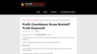 
                            6. Profit Countdown Scam Busted? Truth Exposed! - No BS IM Reviews!