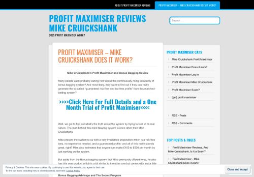 
                            8. Profit Maximiser – Mike Cruickshank Does it work? – Profit Maximiser ...