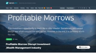 
                            13. Profitable Morrow Disrupt Investment ,Wealth Management Industry