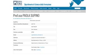 
                            9. Prof.ssa PAOLA SUPINO - Università degli Studi di Roma Tre ...