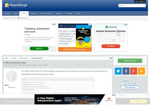 
                            12. proftpd anonymous login | Howtoforge - Linux Howtos and Tutorials
