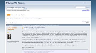 
                            1. proftpd connects but can't open folder - PCLinuxOS