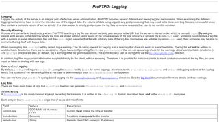 
                            4. ProFTPD: Logging