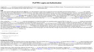 
                            3. ProFTPD: Logins and Authentication