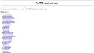 
                            1. ProFTPD module mod_auth