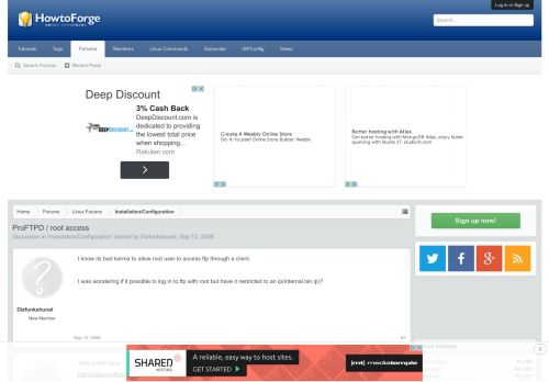 
                            10. ProFTPD / root access | Howtoforge - Linux Howtos and Tutorials