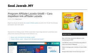 
                            10. Program Affiliate Lazada (2018) - Cara dapatkan link ...