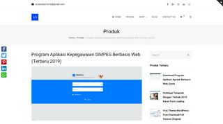 
                            10. Program Aplikasi Kepegawaian SIMPEG Berbasis Web (Terbaru 2018)