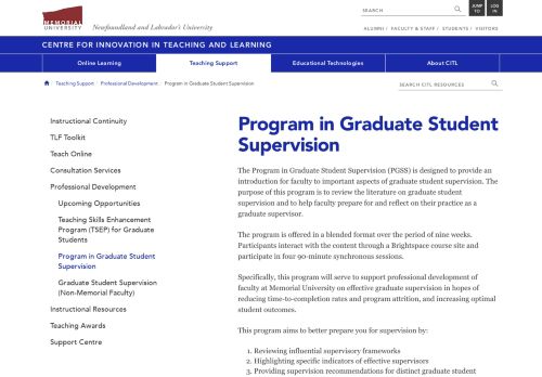 
                            9. Program in Graduate Student Supervision | Centre for Innovation in ...