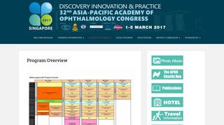 
                            6. Program Overview – APAO Congress 2017