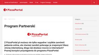 
                            7. Program partnerski | PizzaPortal.pl