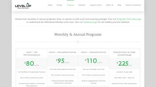 
                            13. Program Rates - Level Up Wrestling Center